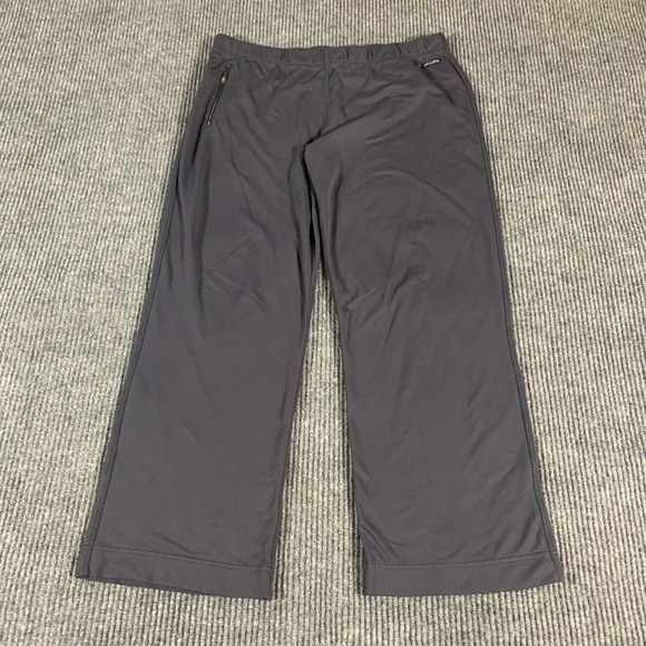 Athleta Pants Womens Large P Dark Blue Pull On Stretch Straight Leg 34x29 Gym - Picture 1 of 16